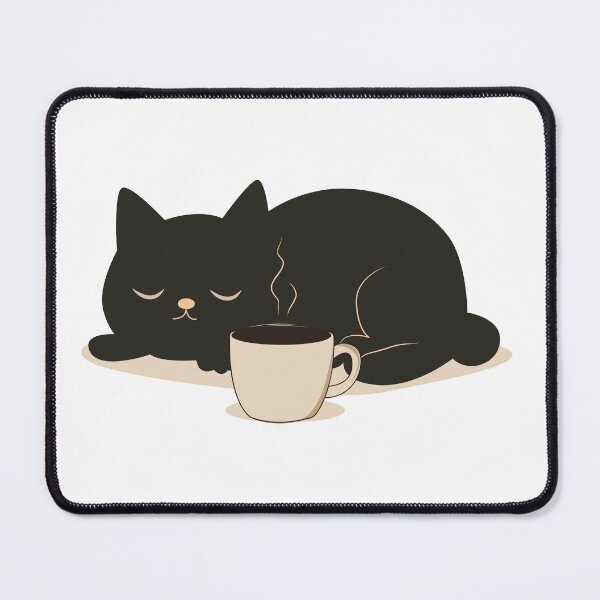 Item preview, Black Cat and Coffee Cute Minimalist Vector Collection Set designed and sold by TatinkaArtskill.