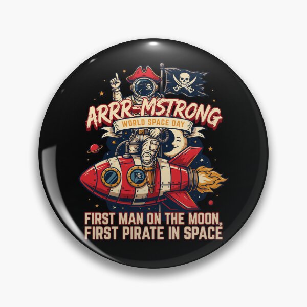 Item preview, Arrr-mstrong — First Man On The Moon First Pirate In Space World Space Day T-Shirt V1 designed and sold by DarylWelsh2024.