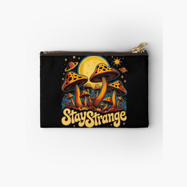 Item preview, Stay Strange Psychedelic Mushroom – Retro Cosmic Fantasy Graphic designed and sold by maseno.