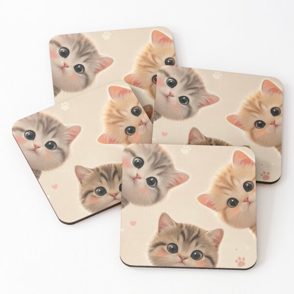 Item preview, Cute Three Kittens | Kawaii Cat Illustration | Adorable Cat Art for Cat Lovers designed and sold by dreamybyana.