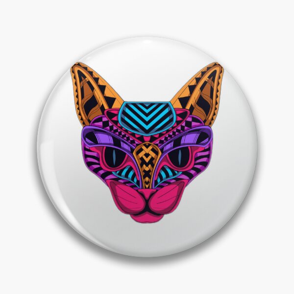 Item preview, Vibrant Abstract Cat Face Illustration designed and sold by DailyDoodlesBySumbul.