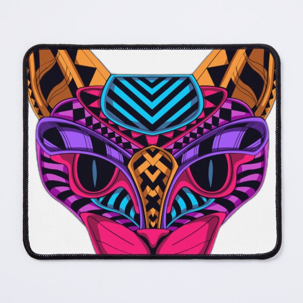 Item preview, Vibrant Abstract Cat Face Illustration designed and sold by DailyDoodlesBySumbul.
