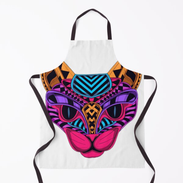 Item preview, Vibrant Abstract Cat Face Illustration designed and sold by DailyDoodlesBySumbul.