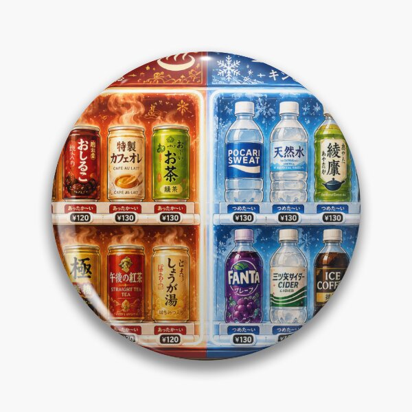 Item preview, Hot & Cold Vending Machine Sticker | Attakai Tsumetai Japanese Vending Art designed and sold by SeiMeets.
