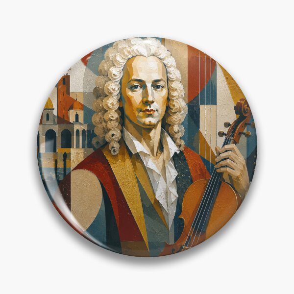Item preview, Antonio Vivaldi, Italian composer and violinist painting. designed and sold by GalleryKauffeld.