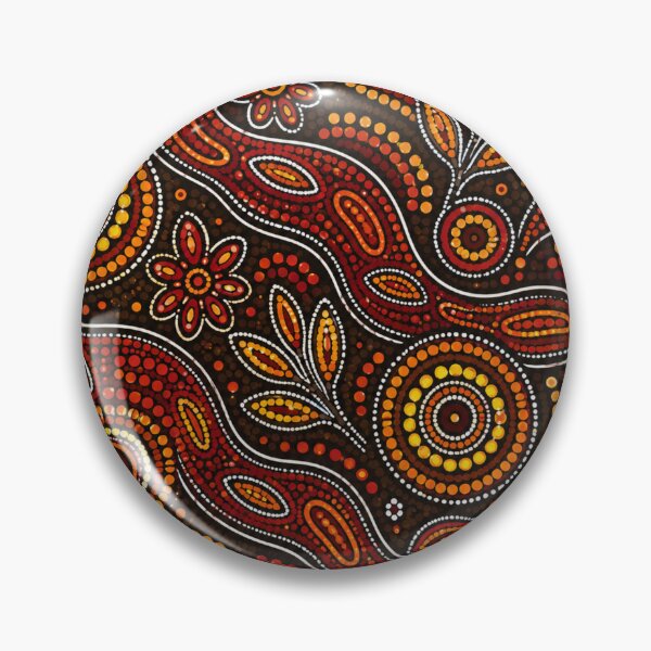 Item preview, Aboriginal Inspired Dot Art Pattern Red And Yellow designed and sold by 0606PM.