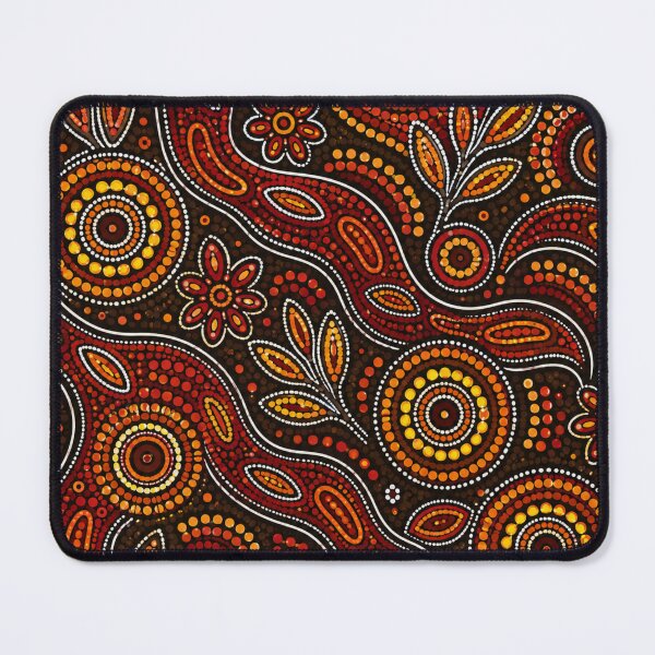 Item preview, Aboriginal Inspired Dot Art Pattern Red And Yellow designed and sold by 0606PM.