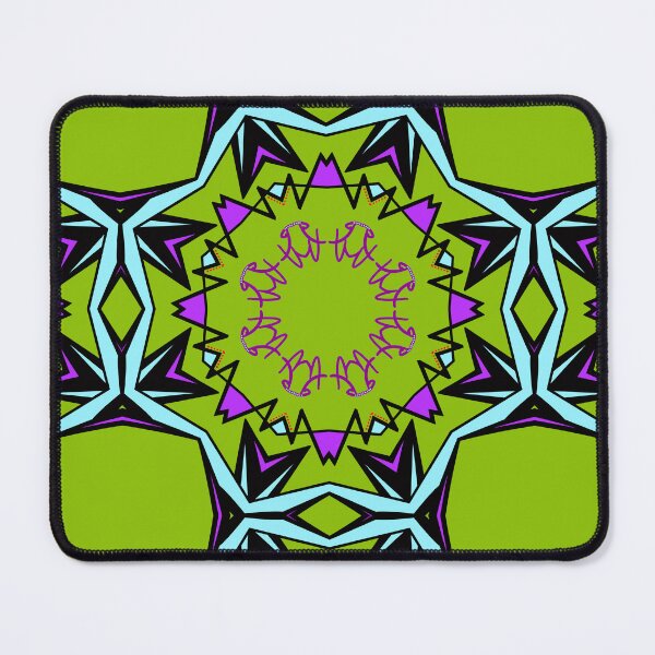 Item preview, Modern Green and Purple Geometric Star Mandala designed and sold by Tinsleybluebell.
