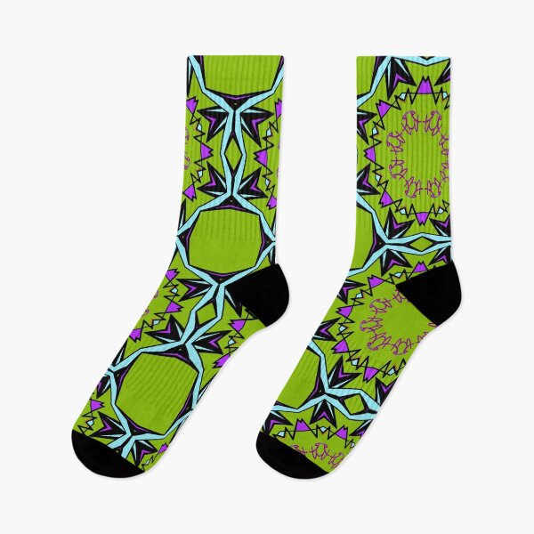 Item preview, Modern Green and Purple Geometric Star Mandala designed and sold by Tinsleybluebell.