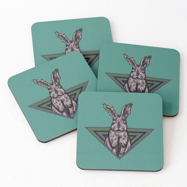 Item preview, Surreal Rabbit Illustration | Retro Geometric Vintage Animal Graphic designed and sold by Half Mess.