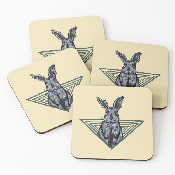 Item preview, Surreal Rabbit Illustration | Retro Geometric Vintage Animal Graphic designed and sold by Half Mess.