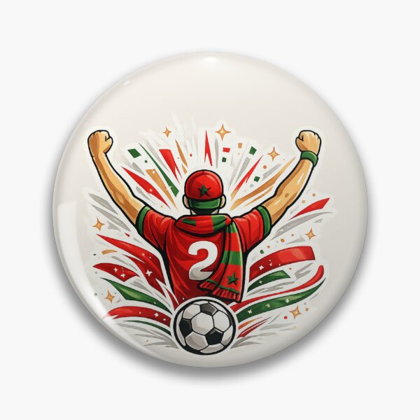 Item preview, Morocco Number 2 Football Fan Gift designed and sold by Corvoria.