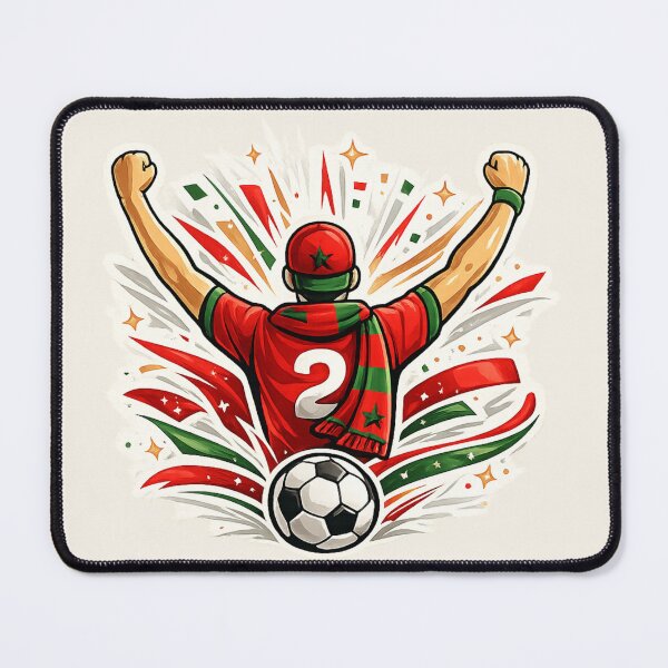 Item preview, Morocco Number 2 Football Fan Gift designed and sold by Corvoria.