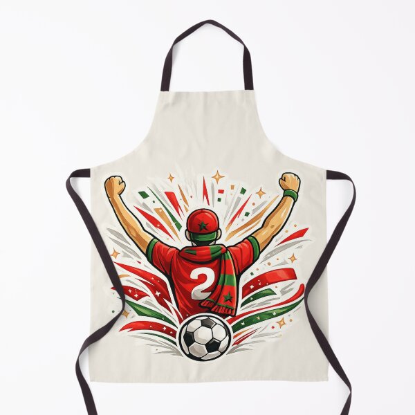 Item preview, Morocco Number 2 Football Fan Gift designed and sold by Corvoria.