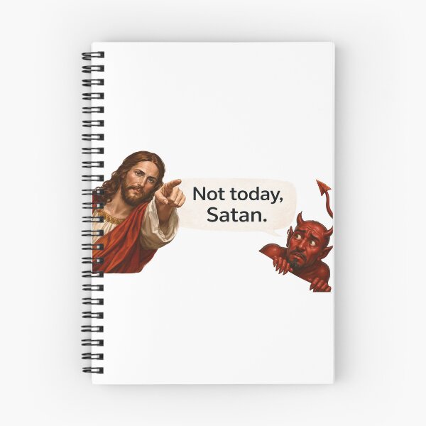 Item preview, jesus not today satan meme  designed and sold by PatternFly.