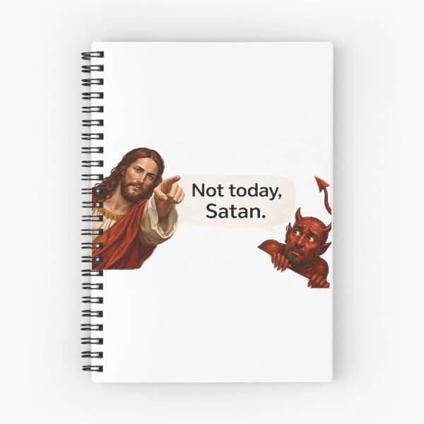 Item preview, jesus not today satan meme  designed and sold by PatternFly.