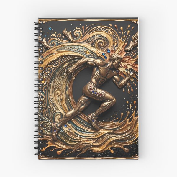 Item preview, Golden Sprinter - Mythical Runner & Luxury Palette Knife Sports Art designed and sold by SupernovaNote.