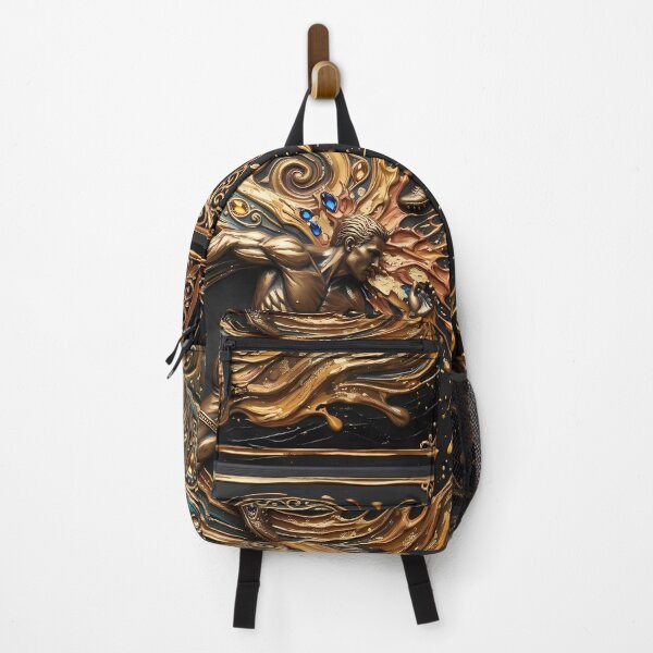 Item preview, Golden Sprinter - Mythical Runner & Luxury Palette Knife Sports Art designed and sold by SupernovaNote.