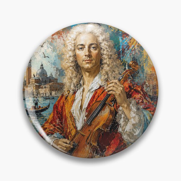 Item preview, Italian composer and violinist Antonio Vivaldi painting. designed and sold by GalleryKauffeld.