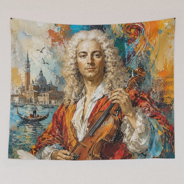 Item preview, Italian composer and violinist Antonio Vivaldi painting. designed and sold by GalleryKauffeld.