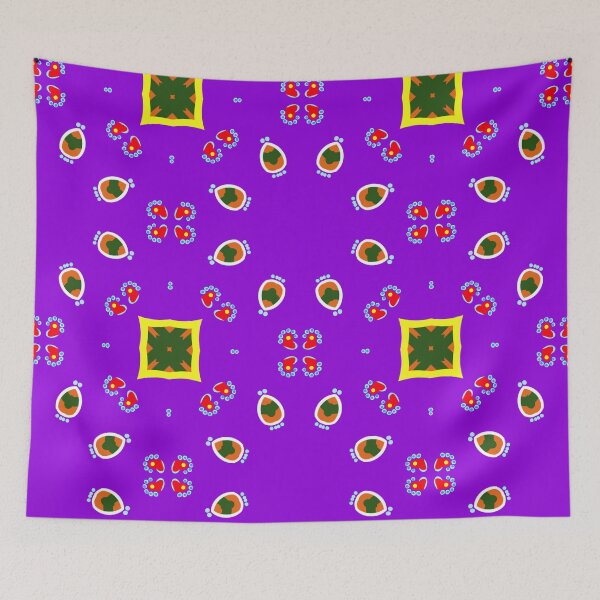 Item preview, Vibrant Purple and Orange Heart Mandala designed and sold by Tinsleybluebell.
