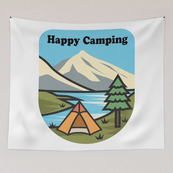 Item preview, Happy Camping Cute Adventure Design designed and sold by Faisal  Shah.