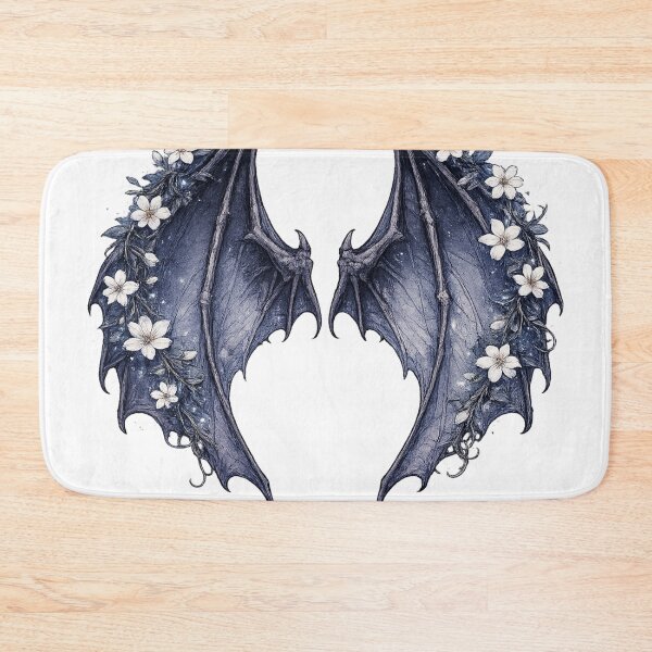 Item preview, Dark Dragon Wings Floral Fantasy Gothic Illustration Design designed and sold by irfanshikh.