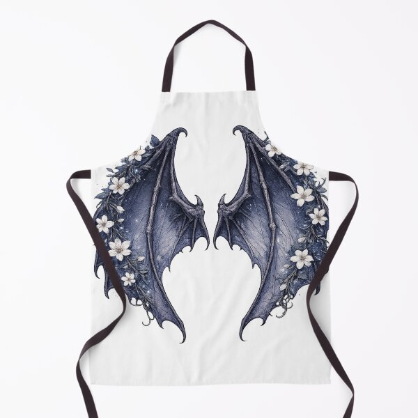 Item preview, Dark Dragon Wings Floral Fantasy Gothic Illustration Design designed and sold by irfanshikh.