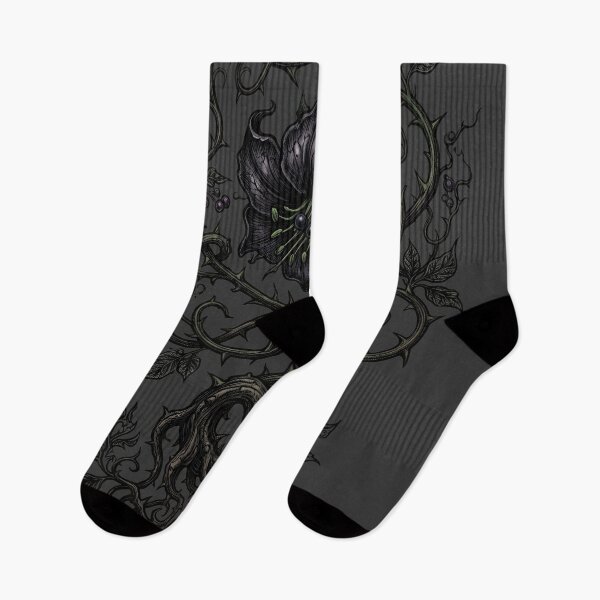 Item preview, Dark Botanical Bloom: Gothic Thorned Flower Illustration designed and sold by MCVersa2026.