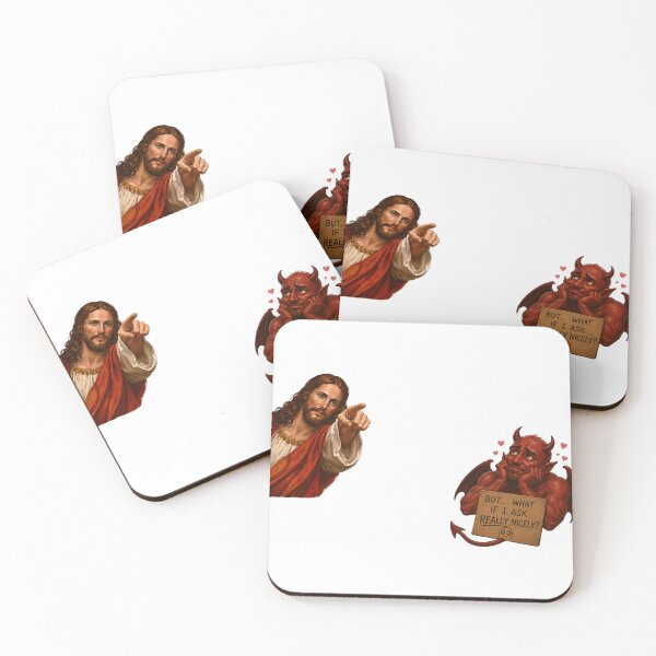 Item preview, jesus not today satan meme  designed and sold by PatternFly.