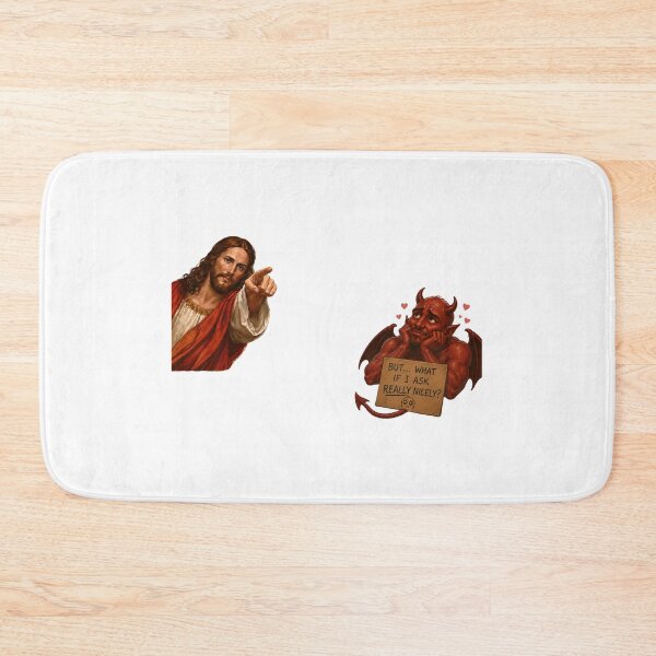 Item preview, jesus not today satan meme  designed and sold by PatternFly.