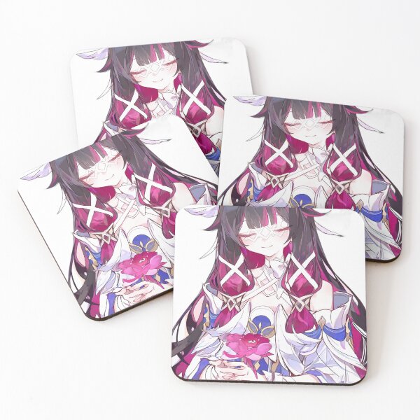 Item preview, Columbina Blindfold Holding Flower Genshin Impact designed and sold by KomiArts.