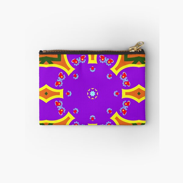 Item preview, Vibrant Purple and Orange Heart Geometric Mandala designed and sold by Tinsleybluebell.