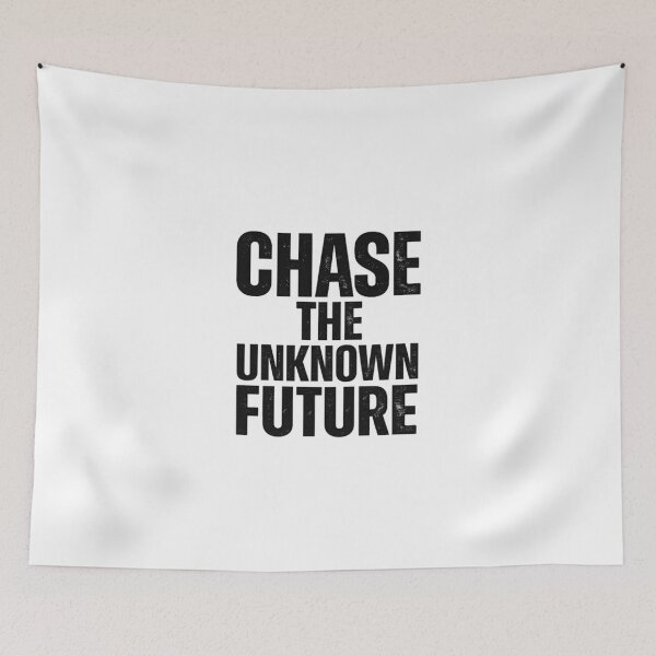 Item preview, CHASE THE UNKNOWN FUTURE - Distressed Vintage Typography T-Shirt Design | Transparent PNG designed and sold by arifali786.