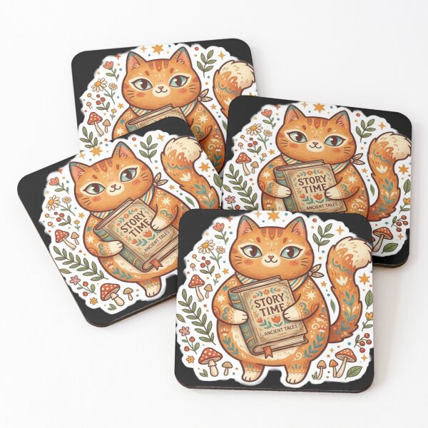 Item preview,     Cozy Book Lover Cat Illustration designed and sold by Iampoji.