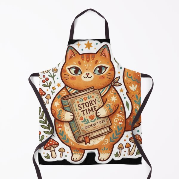 Item preview,     Cozy Book Lover Cat Illustration designed and sold by Iampoji.