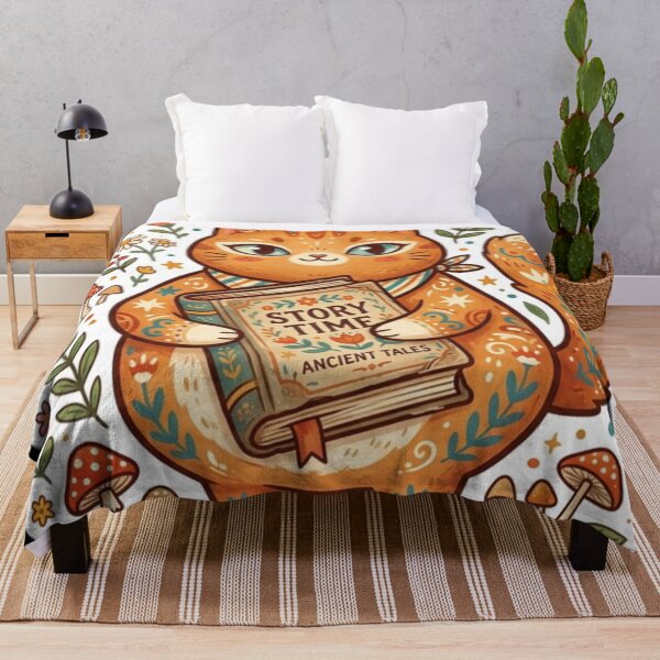 Item preview,     Cozy Book Lover Cat Illustration designed and sold by Iampoji.