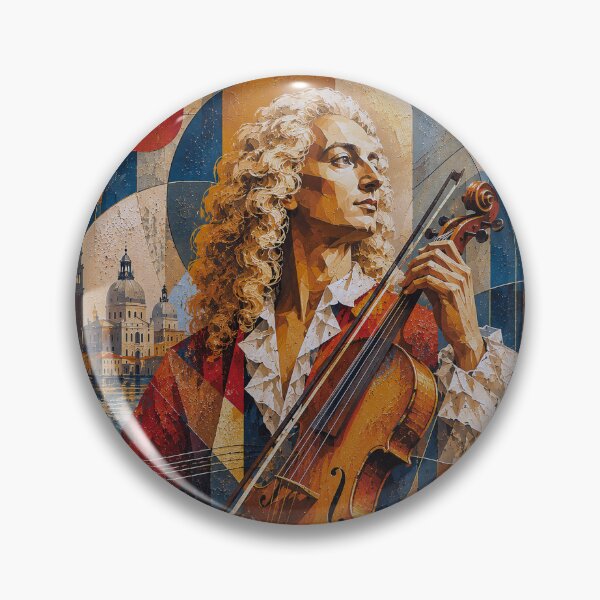 Item preview, Antonio Vivaldi, Italian composer and violinist painting. designed and sold by GalleryKauffeld.