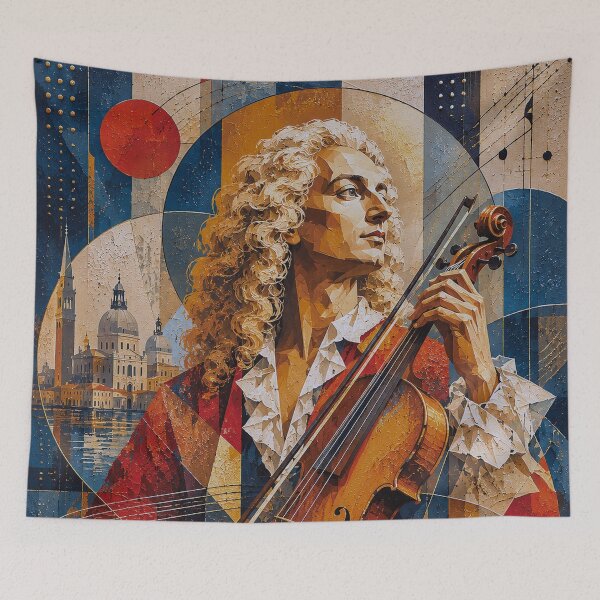 Item preview, Antonio Vivaldi, Italian composer and violinist painting. designed and sold by GalleryKauffeld.