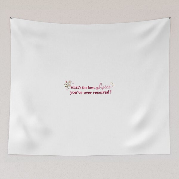 Item preview, What's the Best Advice You've Ever Received? Cute Floral Inspirational Quote designed and sold by AveniaOficial.