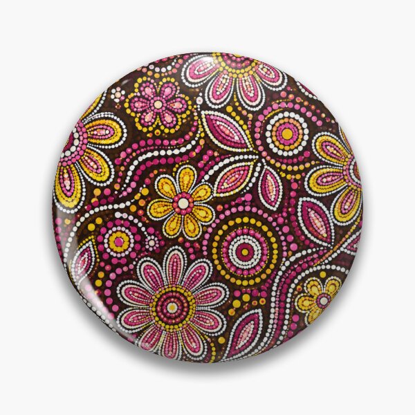 Item preview, Aboriginal Inspired Dot Art Pattern Pink And Yellow designed and sold by 0606PM.