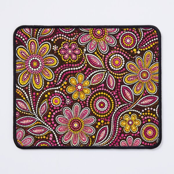 Item preview, Aboriginal Inspired Dot Art Pattern Pink And Yellow designed and sold by 0606PM.