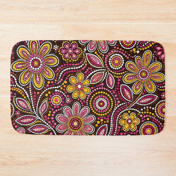 Item preview, Aboriginal Inspired Dot Art Pattern Pink And Yellow designed and sold by 0606PM.