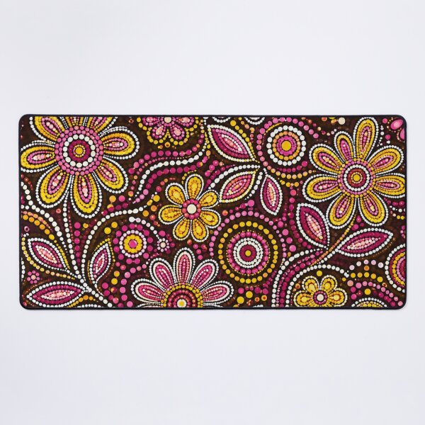 Item preview, Aboriginal Inspired Dot Art Pattern Pink And Yellow designed and sold by 0606PM.