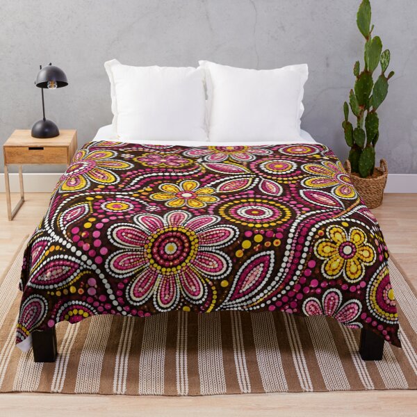 Item preview, Aboriginal Inspired Dot Art Pattern Pink And Yellow designed and sold by 0606PM.