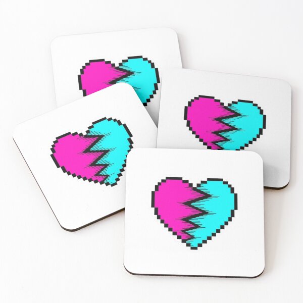 Item preview, Glitch Heart Pixel Art Gaming Aesthetic Sticker designed and sold by Potatoxzari.