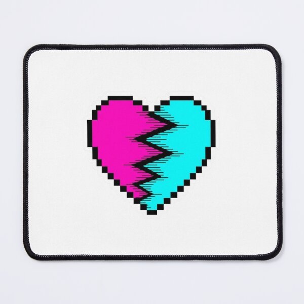 Item preview, Glitch Heart Pixel Art Gaming Aesthetic Sticker designed and sold by Potatoxzari.