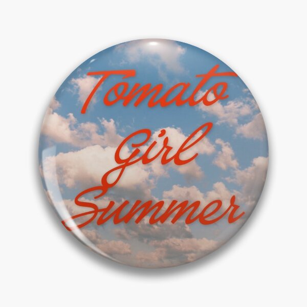 Item preview, Tomato Girl Summer sticker/pin designed and sold by thingologist.