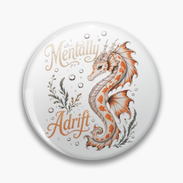 Item preview, Mentally Adrift Sea Dragon | Orange Koi Dragon Art | Ocean Fantasy designed and sold by EMBERFLOW.