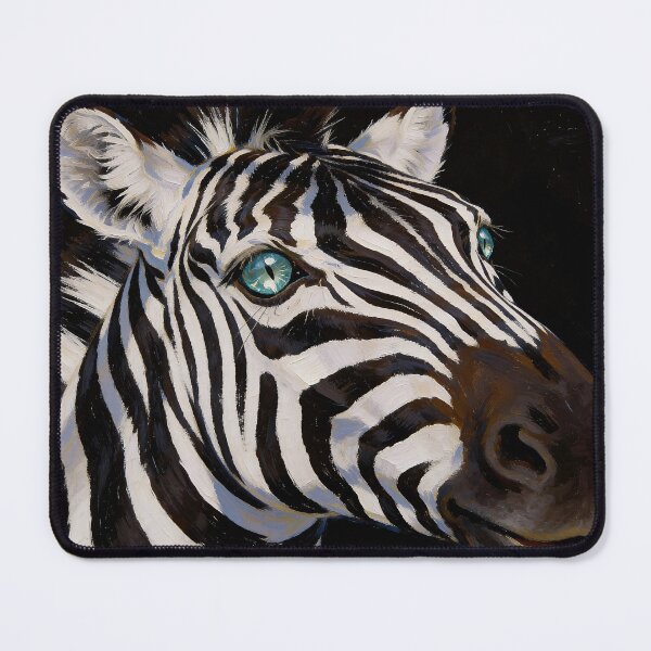 Item preview, The Radiance Zebra - Blue-Eyed Zebra Portrait designed and sold by IsabellaBorduasArt.